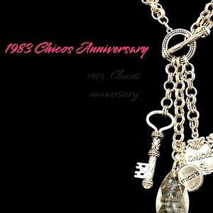 N204 Chico's Silver Key with Crystal Accent 35th Anniversary